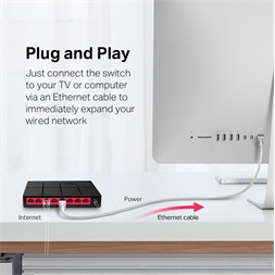 Mercusys MS108G 8 portos 1000Mbps fekete asztali switch