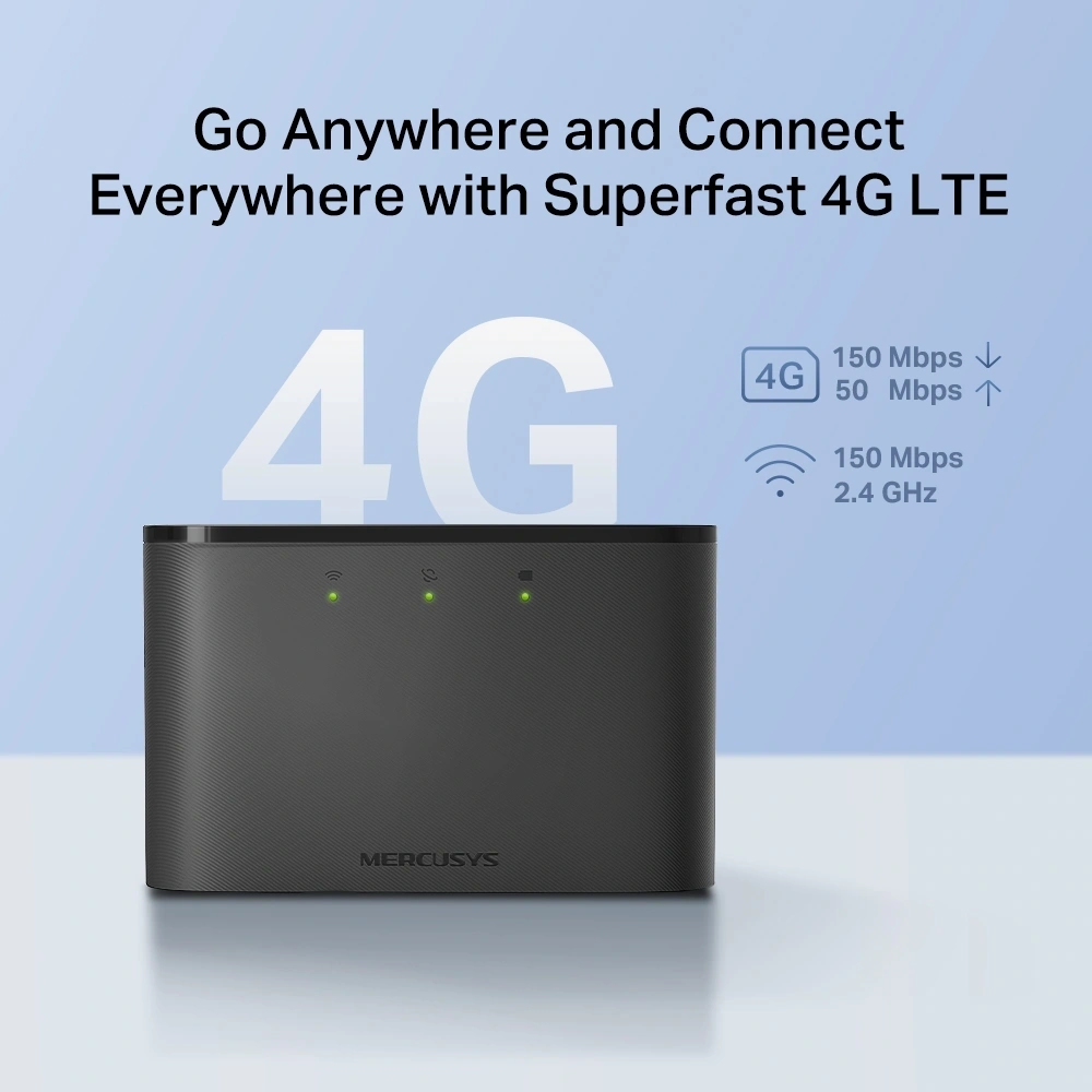 Mercusys MT110 4G LTE fekete mobil Wi-Fi