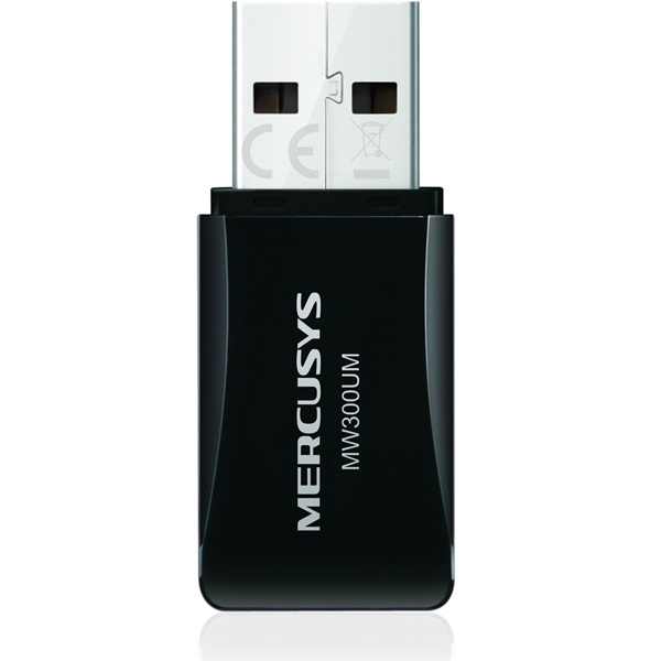 Mercusys MW300UM 300Mbps vezeték nélküli fekete USB adapter