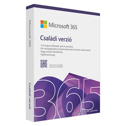 Microsoft 365 Családi verzió P10 HUN 6 Felhasználó 1 év dobozos irodai programcsomag szoftver