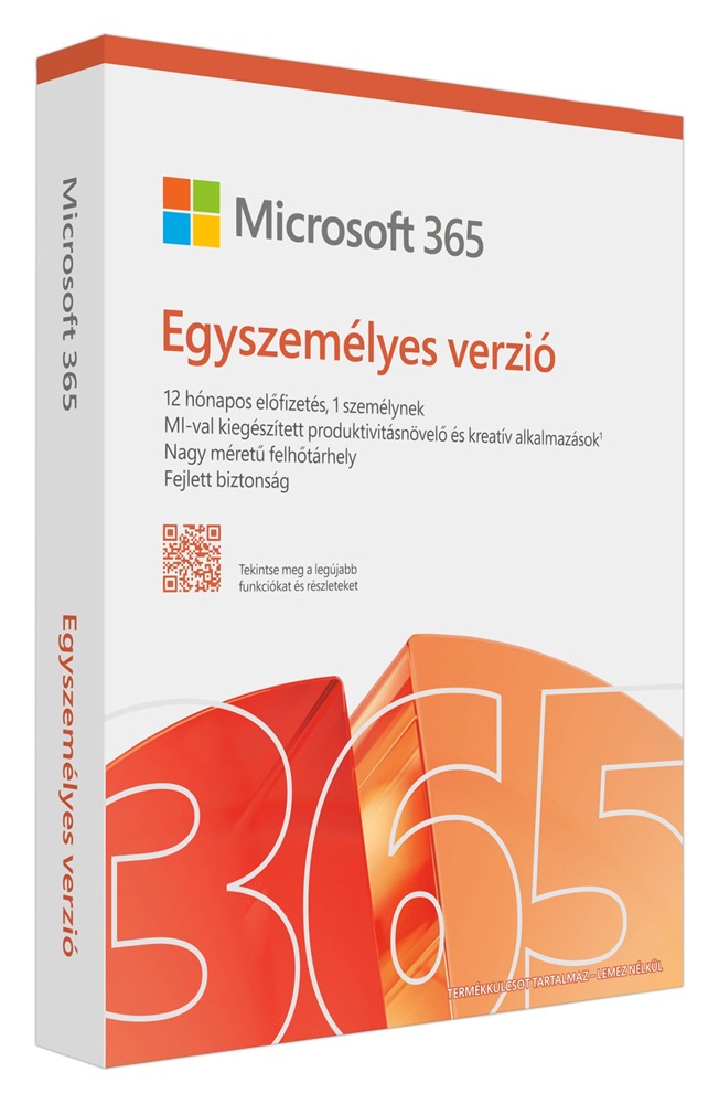 Microsoft 365 Personal (Egyszemélyes verzió) 1 Felhasználó 1 Eszköz 1 év kódkártya szoftver