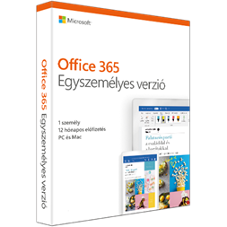 Microsoft 365 Personal (Egyszemélyes verzió) P6 HUN 1 Felhasználó 5 Eszköz 1 év dobozos irodai programcsomag szoftver