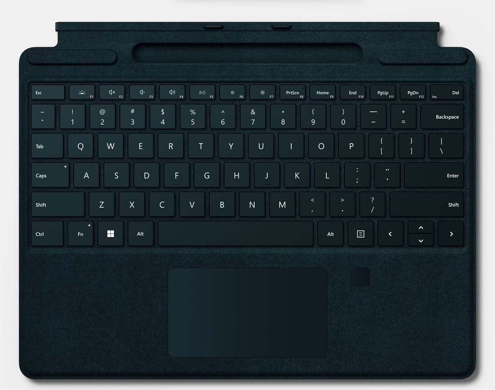 Microsoft Surface Pro Signature fekete billentyűzet ujjlenyomat olvasóval