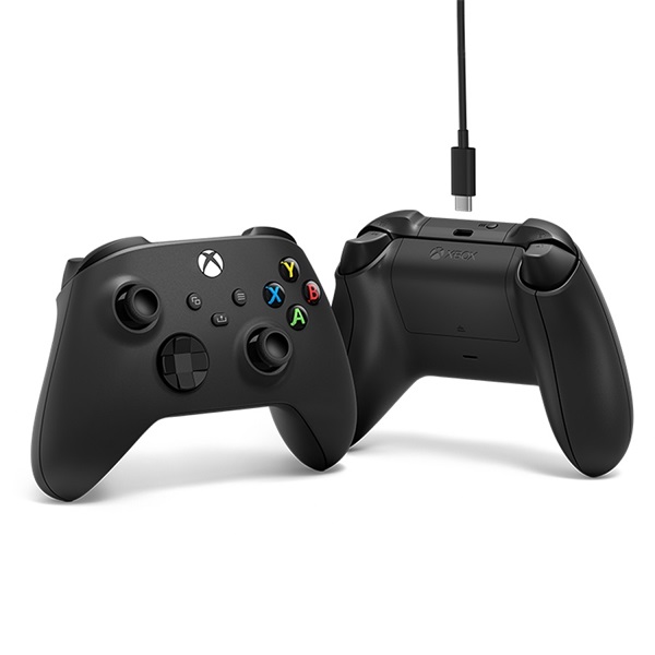 Microsoft Xbox fekete vezeték nélküli kontroller + USB-C kábel