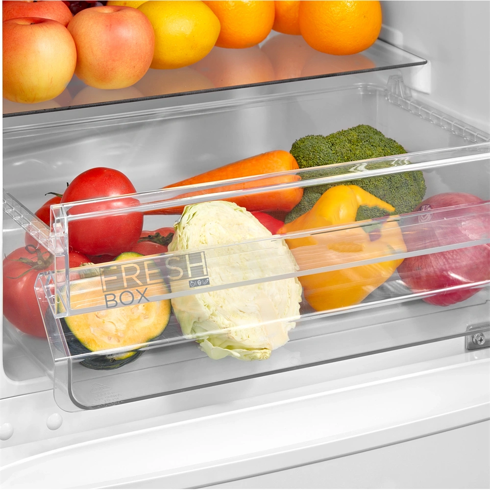 Midea MDRB369FGE01 fehér, alulfagyasztós, Hűtő: 197L, Fagyasztó:65L, No frost hűtőszekrény