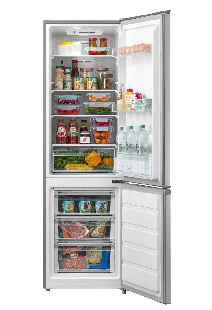 Midea MDRB380FGE02A inox, alulfagyasztós, Hűtő: 199L, Fagyasztó:71L, No frost hűtőszekrény