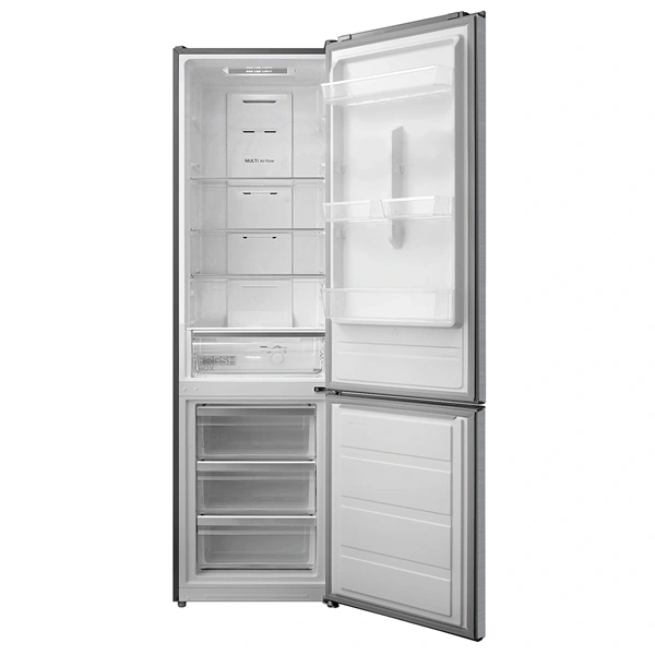 Midea MDRB489FGD46O inox, alulfagyasztós, Hűtő: 247L, Fagyasztó:83L, No frost hűtőszekrény