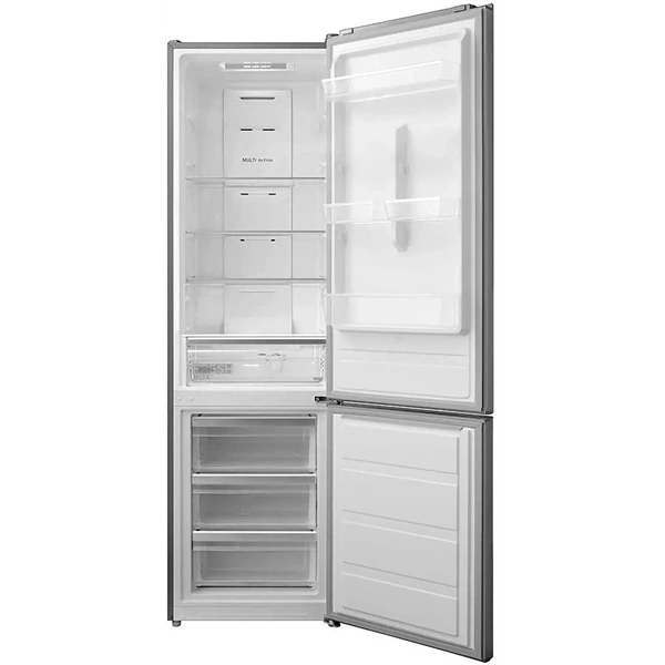 Midea MDRB489FGE02O inox, alulfagyasztós, Hűtő:247L, Fagyasztó:83L, No frost hűtőszekrény (Használt - B)