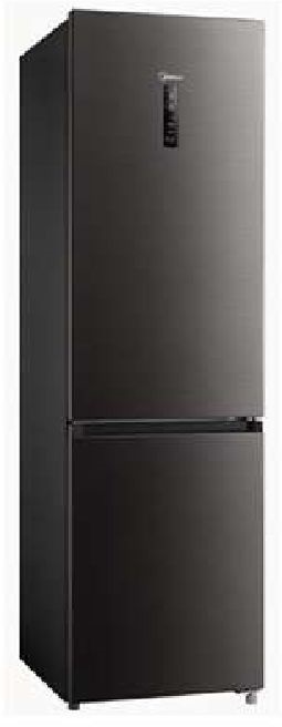 Midea MDRB521MIC28 fekete, alulfagyasztós, Hűtő:256L, Fagyasztó:122L, No frost hűtőszekrény