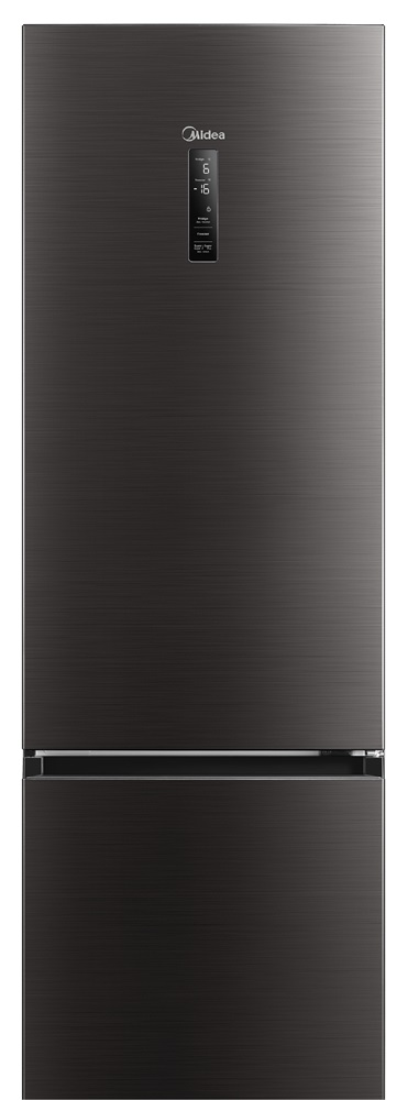 Midea MDRB521MIC28 fekete, alulfagyasztós, Hűtő:256L, Fagyasztó:122L, No frost hűtőszekrény