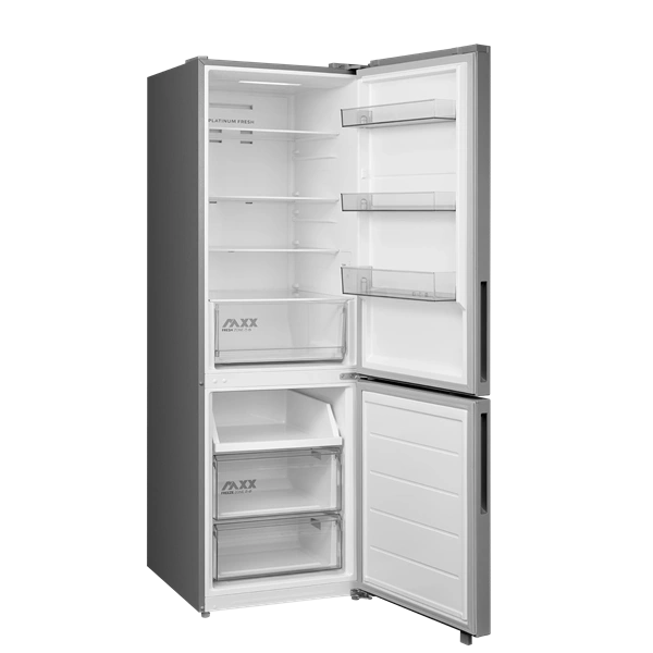 Midea MDRB548MME46 Space master inox, alulfagyasztós, Hűtő: 271L, Fagyasztó:130L, No frost hűtőszekrény