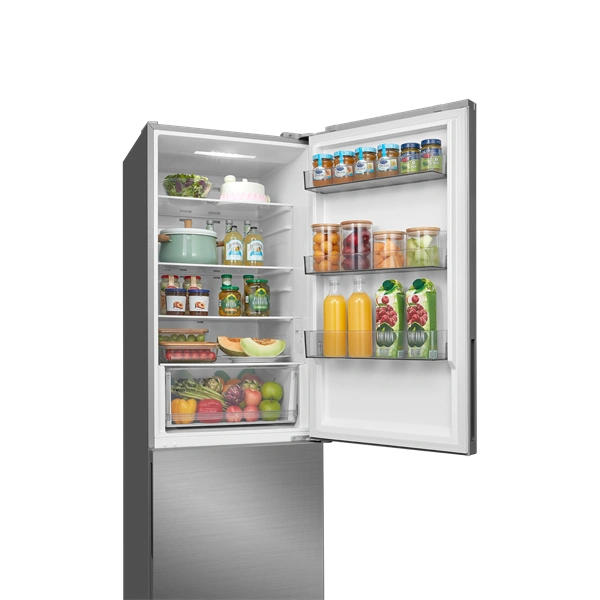 Midea MDRB548MME46 Space master inox, alulfagyasztós, Hűtő: 271L, Fagyasztó:130L, No frost hűtőszekrény