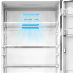 Midea MDRB548MME46 Space master inox, alulfagyasztós, Hűtő: 271L, Fagyasztó:130L, No frost hűtőszekrény