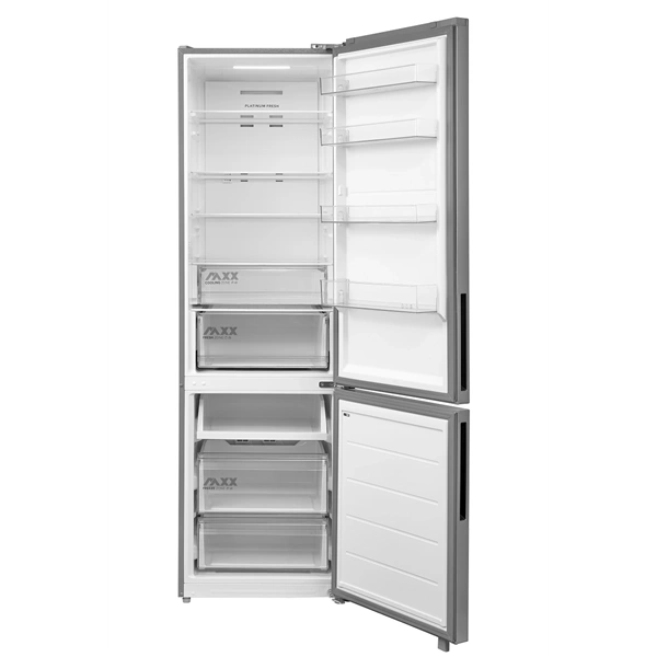 Midea MDRB600MME46 inox, alulfagyasztós, Hűtő: 313L, Fagyasztó:130L, Total No frost hűtőszekrény
