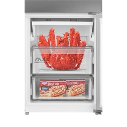 Midea MDRB600MME46 inox, alulfagyasztós, Hűtő: 313L, Fagyasztó:130L, Total No frost hűtőszekrény