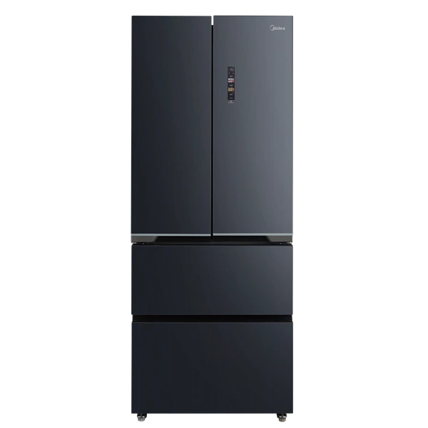 Midea MDRF600BIE70 inox, négyajtós, Hűtő:276L, Fagyasztó:159L, No frost hűtőszekrény