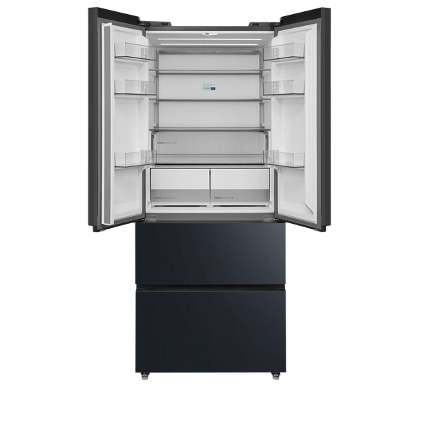 Midea MDRF600BIE70 inox, négyajtós, Hűtő:276L, Fagyasztó:159L, No frost hűtőszekrény