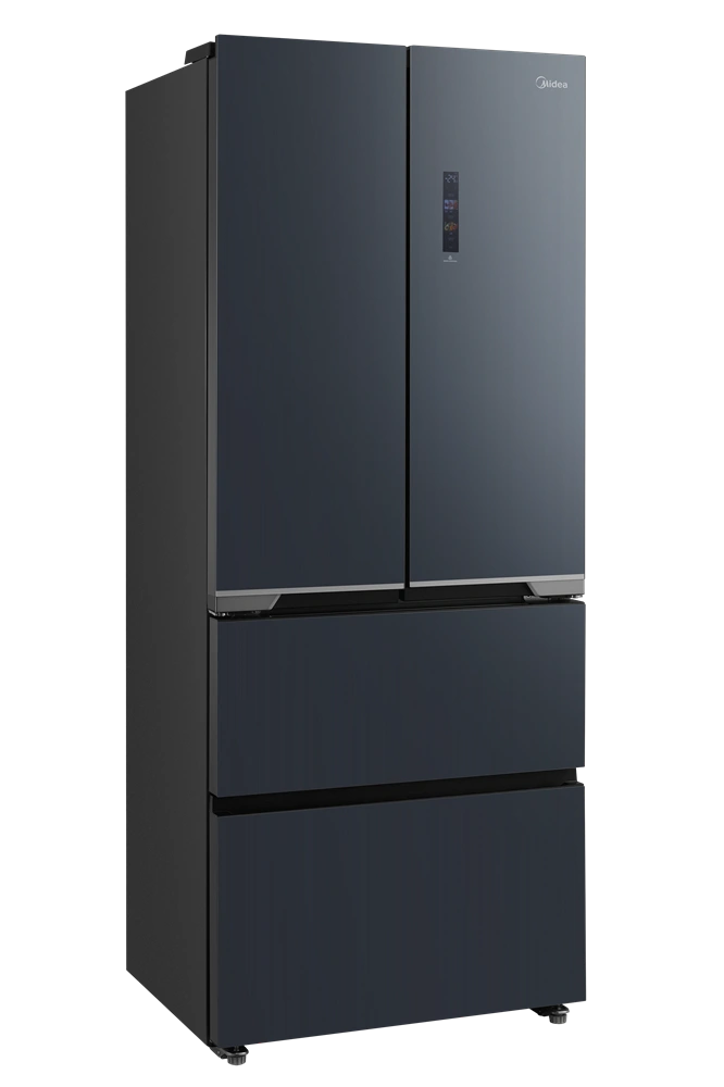 Midea MDRF600BIE70 inox, négyajtós, Hűtő:276L, Fagyasztó:159L, No frost hűtőszekrény