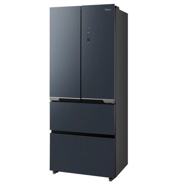 Midea MDRF600BIE70 inox, négyajtós, Hűtő:276L, Fagyasztó:159L, No frost hűtőszekrény