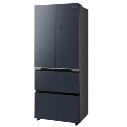 Midea MDRF600BIE70 inox, négyajtós, Hűtő:276L, Fagyasztó:159L, No frost hűtőszekrény
