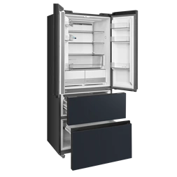 Midea MDRF600BIE70 inox, négyajtós, Hűtő:276L, Fagyasztó:159L, No frost hűtőszekrény