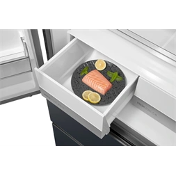 Midea MDRF600BIE70 inox, négyajtós, Hűtő:276L, Fagyasztó:159L, No frost hűtőszekrény