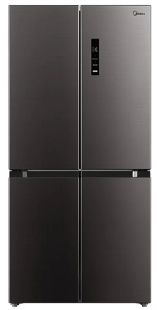 Midea MDRF632FIE28 fekete, négyajtós, Hűtő:305L, Fagyasztó:169L, No frost hűtőszekrény