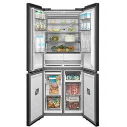 Midea MDRF632FIE45 inox, négyajtós, Hűtő:305L, Fagyasztó:169L, No frost hűtőszekrény