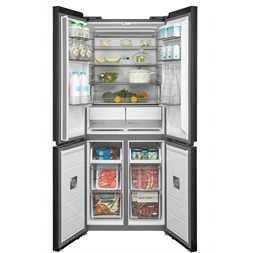 Midea MDRF632FIE45 inox, négyajtós, Hűtő:305L, Fagyasztó:169L, No frost hűtőszekrény