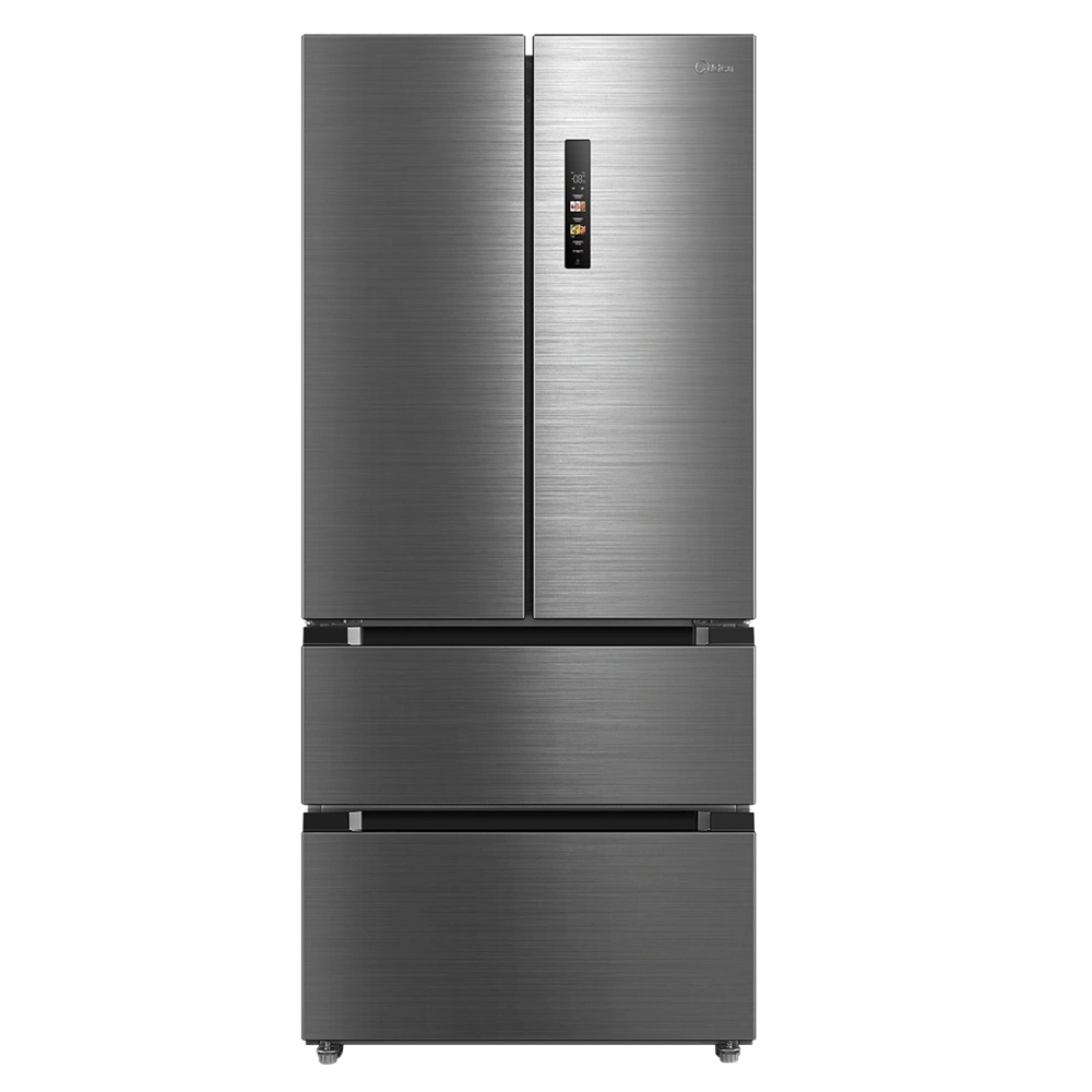 Midea MDRF692FIE46 inox, négyajtós, Hűtő:347L, Fagyasztó:169L, No frost hűtőszekrény