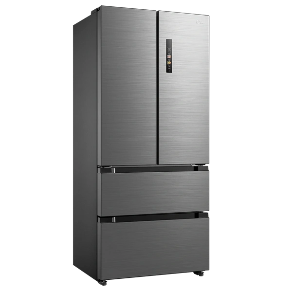 Midea MDRF692FIE46 inox, négyajtós, Hűtő:347L, Fagyasztó:169L, No frost hűtőszekrény