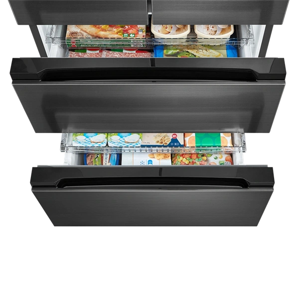 Midea MDRF692FIE46 inox, négyajtós, Hűtő:347L, Fagyasztó:169L, No frost hűtőszekrény