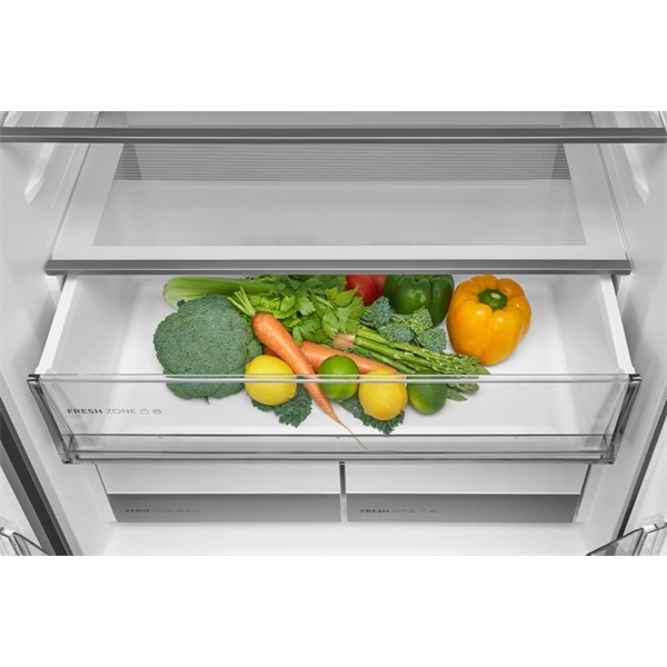 Midea MDRM587BIE70 inox, négyajtós, Hűtő:276L, Fagyasztó:150L, No frost hűtőszekrény