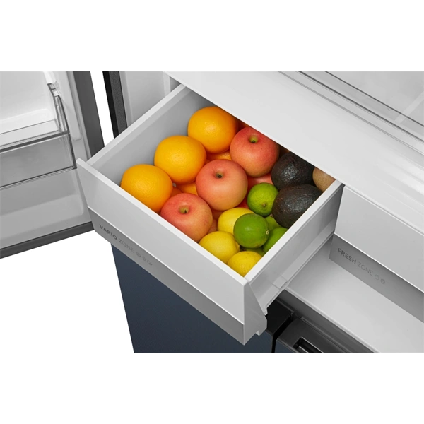 Midea MDRM587BIE70 inox, négyajtós, Hűtő:276L, Fagyasztó:150L, No frost hűtőszekrény