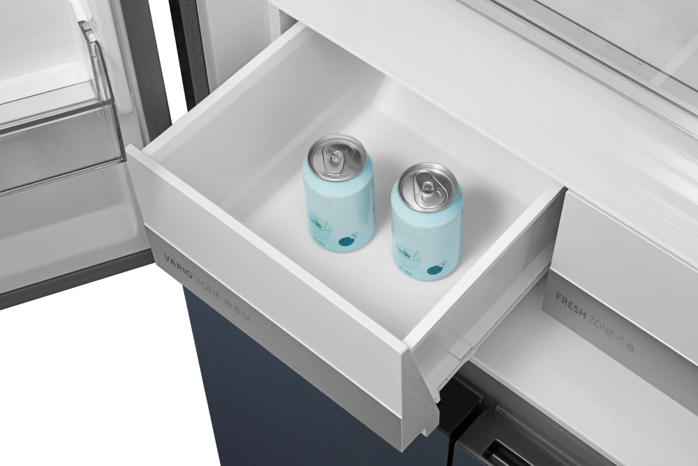 Midea MDRM587BIE70 inox, négyajtós, Hűtő:276L, Fagyasztó:150L, No frost hűtőszekrény