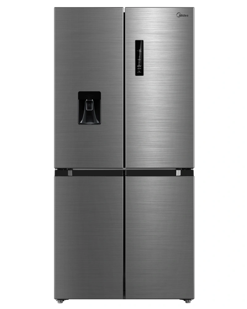 Midea MDRM632FGD46W inox, négyajtós, Hűtő:301L, Fagyasztó:169L, No frost hűtőszekrény