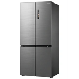 Midea MDRM691FIE46 inox, négyajtós, Hűtő:345L, Fagyasztó:170L, No frost hűtőszekrény