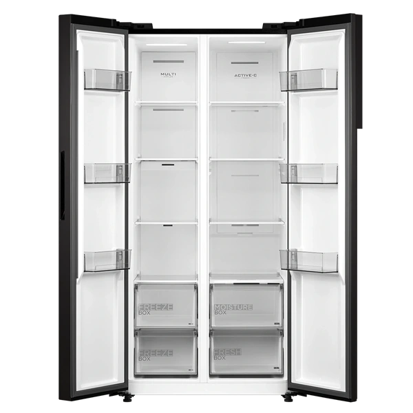 Midea MDRS619FIE45 inox, Side-by-side, Hűtő:271L, Fagyasztó:189L, No frost hűtőszekrény