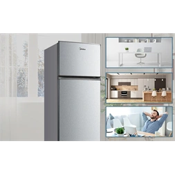 Midea MDRT294FGE50 ezüst, felülfagyasztós, Hűtő:163L, Fagyasztó:41L, No frost hűtőszekrény