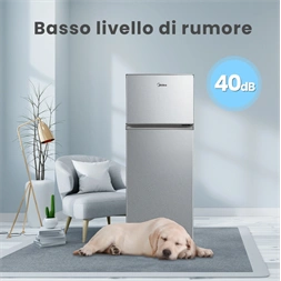 Midea MDRT294FGE50 ezüst, felülfagyasztós, Hűtő:163L, Fagyasztó:41L, No frost hűtőszekrény