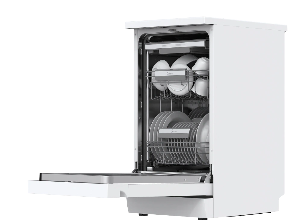 Midea MDWEF1034DW-WC fehér, programok száma: 9, szabadonálló, 10 terítékes mosogatógép