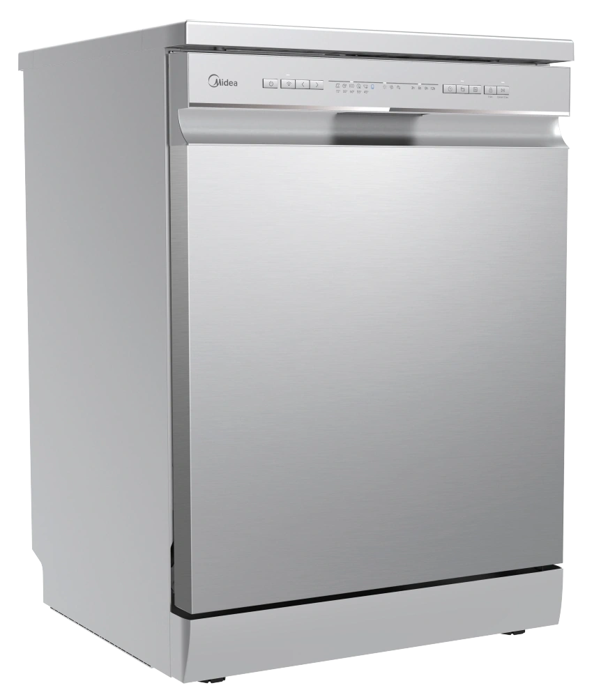 Midea MDWPF1333CSS-WD-EU inox programok száma: 8, szabadonálló, 13 terítékes mosogatógép