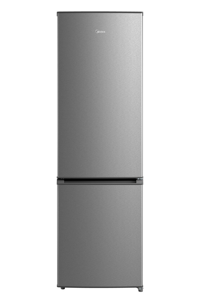 Midea MERB276FGE02A inox, alulfagyasztós, Hűtő:199L, Fagyasztó:71L, No frost hűtőszekrény