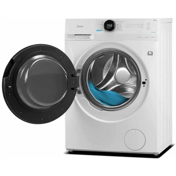 Midea MF100D80B/W-HU fehér, elöltöltős, max.1400ford., 8 kg/5 kg, mosó-szárítógép (Újszerű)