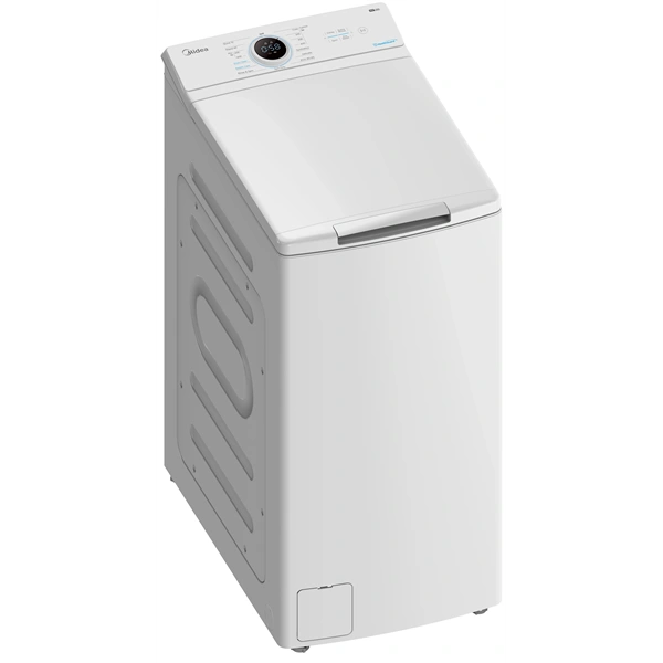 Midea MF100T60B/W-HR fehér,felültöltős, max.1200ford., 6kg, mosógép (Újszerű)
