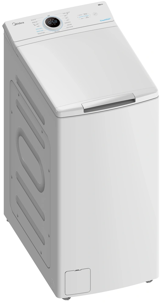 Midea MF100T60B/W-HR fehér,felültöltős, max.1200ford., 6kg, mosógép (Újszerű)