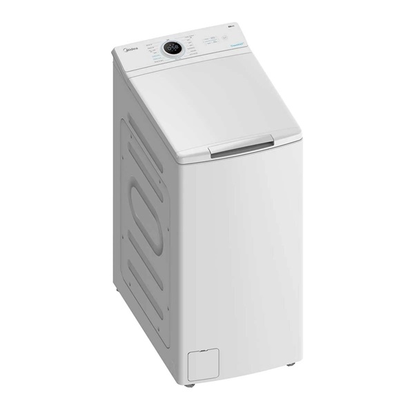 Midea MF100T80B/W-HU fehér, felültöltős, max.1250ford., 8 kg, mosógép (Újszerű)