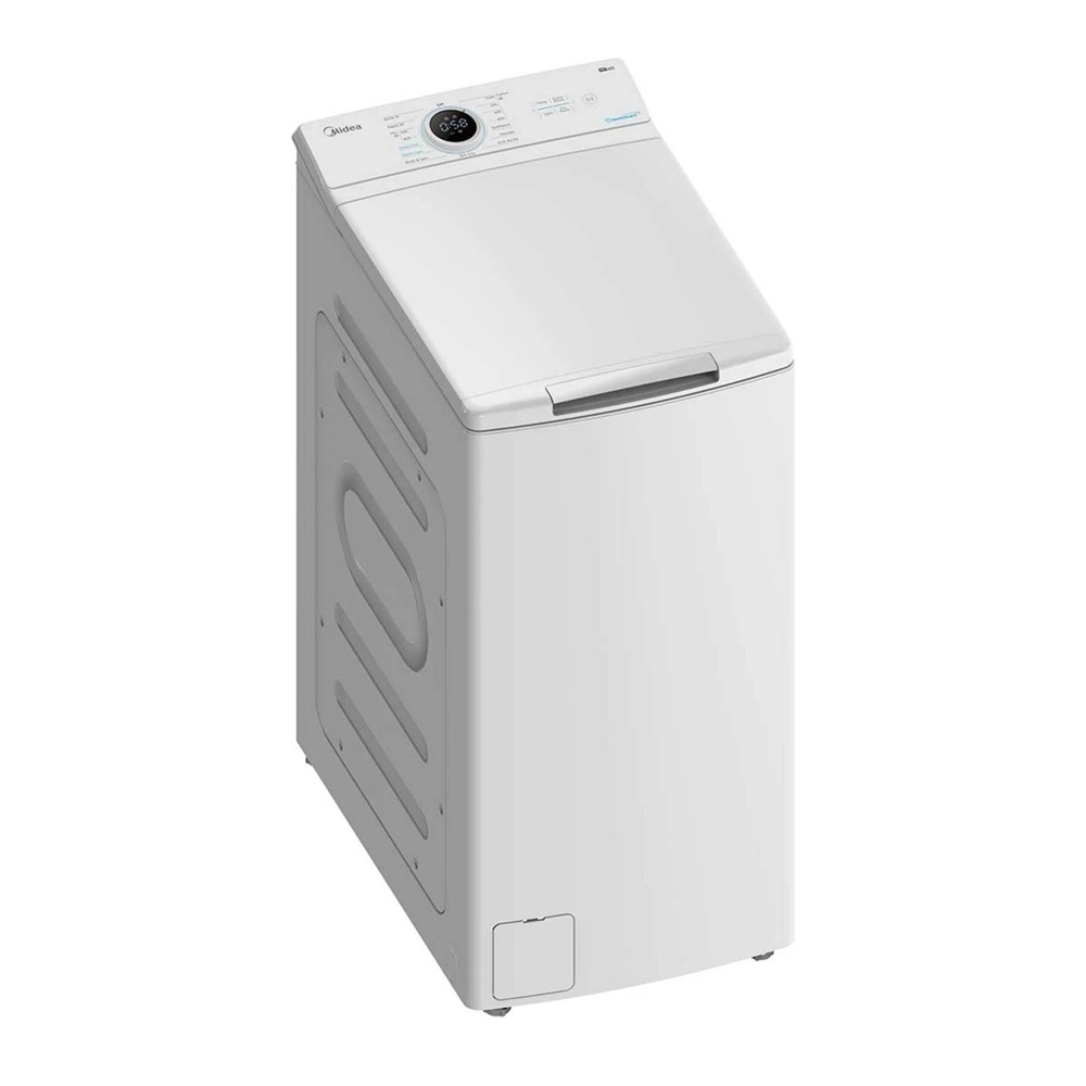 Midea MF100T80B/W-HU fehér, felültöltős, max.1250ford., 8 kg, mosógép (Újszerű)