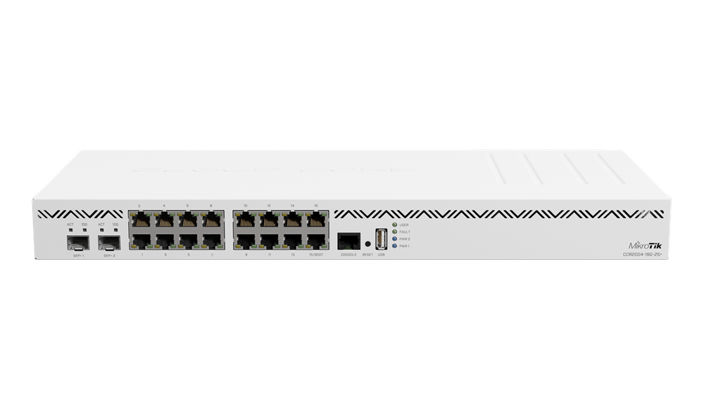MikroTik CCR2004-16G-2S+ 16xGbE LAN 2x SFP+ port 19" Cloud Core Router