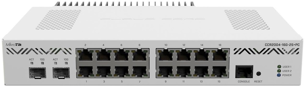 MikroTik CCR2004-16G-2S+PC 16xGbE LAN 2x SFP+ port Cloud Core router